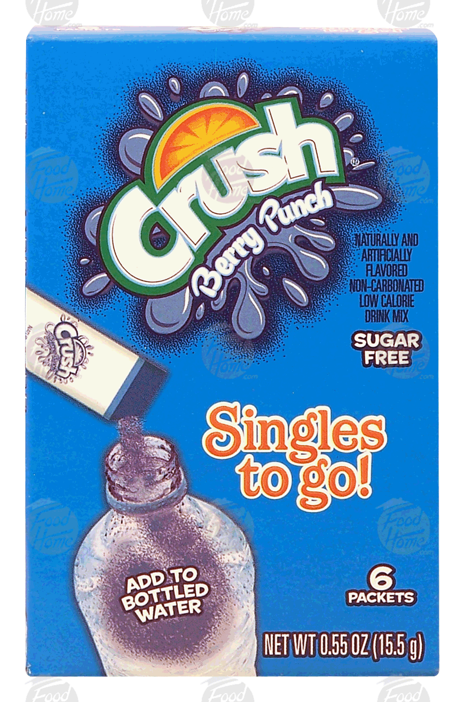 Crush Singles to go! berry punch flavor powder drink mix, sugar free, 6-packets Full-Size Picture